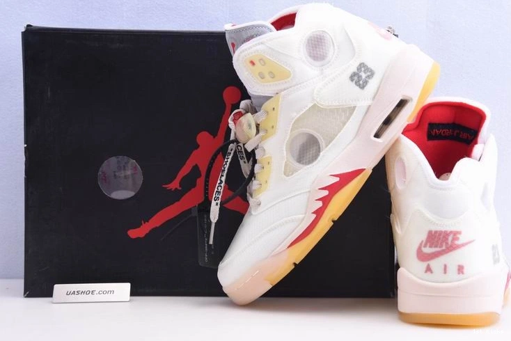 Air​ AJ5 ow CT8480-0020 3M white  5 Jordan x​off 0220
